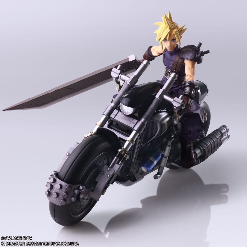 Cloud Strife & Hardy-Daytona Bring Arts Actionfigur und Fahrzeug 15 cm Final Fantasy VII Figmas Yokina