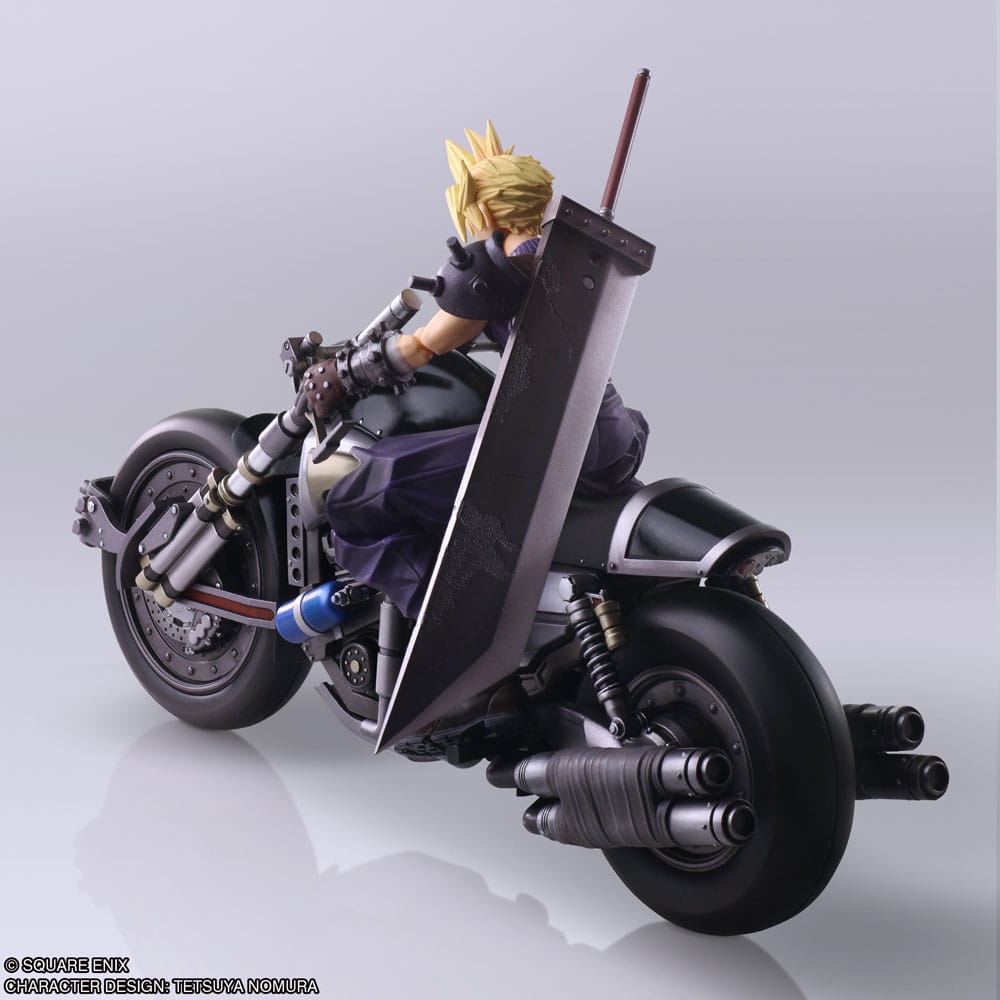 Cloud Strife & Hardy-Daytona Bring Arts Actionfigur und Fahrzeug 15 cm Final Fantasy VII Figmas Yokina