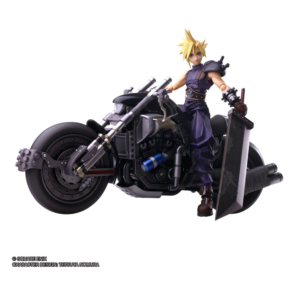Cloud Strife & Hardy-Daytona Bring Arts Actionfigur und Fahrzeug 15 cm Final Fantasy VII Figmas Yokina