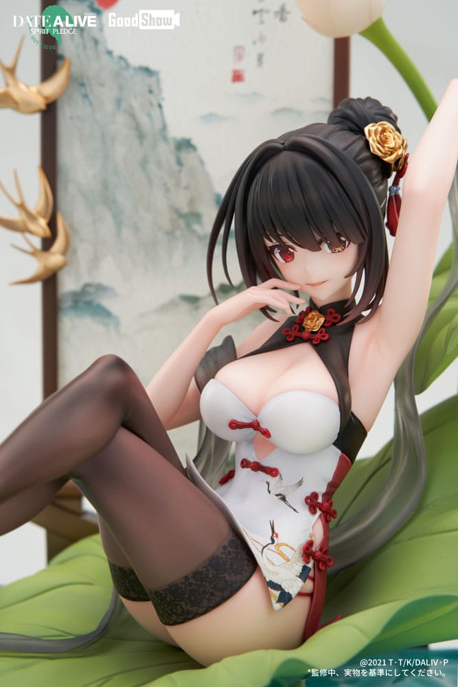 Date A Live: Spirit Pledge PVC Statue 1/7 Kurumi Tokisaki Ink Black China Dress Ver. 22 cm Scalefiguren Yokina