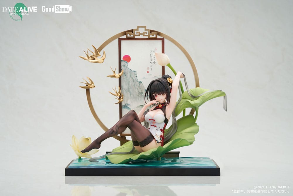 Date A Live: Spirit Pledge PVC Statue 1/7 Kurumi Tokisaki Ink Black China Dress Ver. 22 cm Scalefiguren Yokina