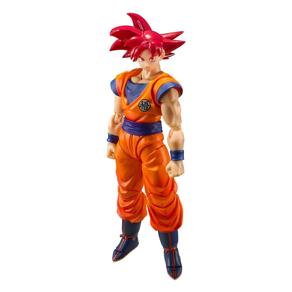 Dragon Ball Super S.H. Figuarts Actionfigur Super Saiyan God Son Goku Saiyan God Instilled with the light of Reighteous Hearts 14 cm Figmas Yokina