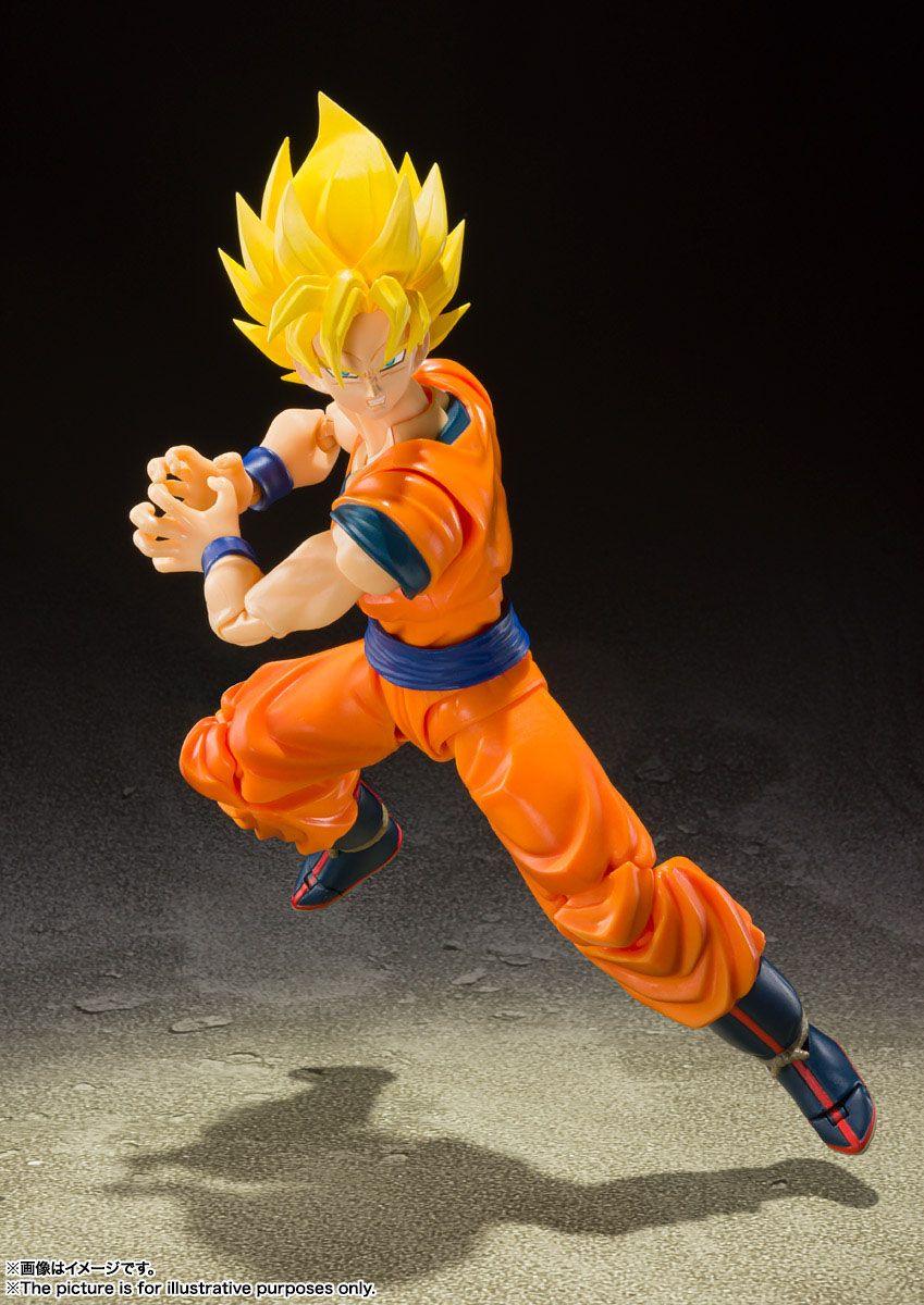 Dragonball Z S.H. Figuarts Actionfigur Super Saiyan Full Power Son Goku 14 cm Figmas Yokina