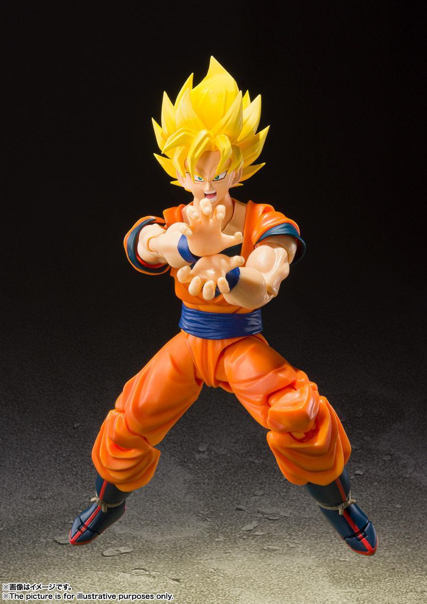 Dragonball Z S.H. Figuarts Actionfigur Super Saiyan Full Power Son Goku 14 cm Figmas Yokina