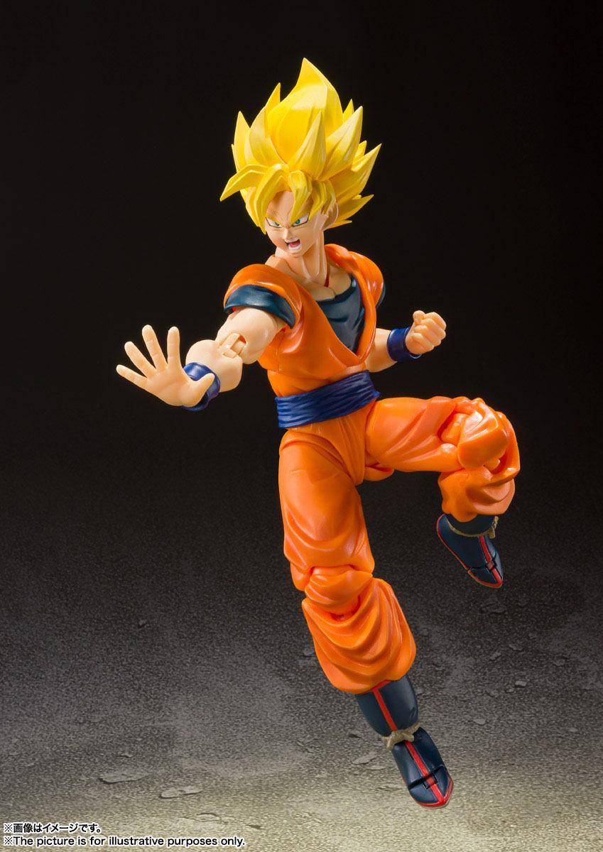 Dragonball Z S.H. Figuarts Actionfigur Super Saiyan Full Power Son Goku 14 cm Figmas Yokina