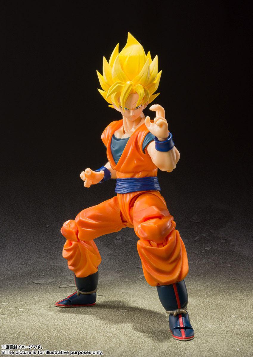 Dragonball Z S.H. Figuarts Actionfigur Super Saiyan Full Power Son Goku 14 cm Figmas Yokina