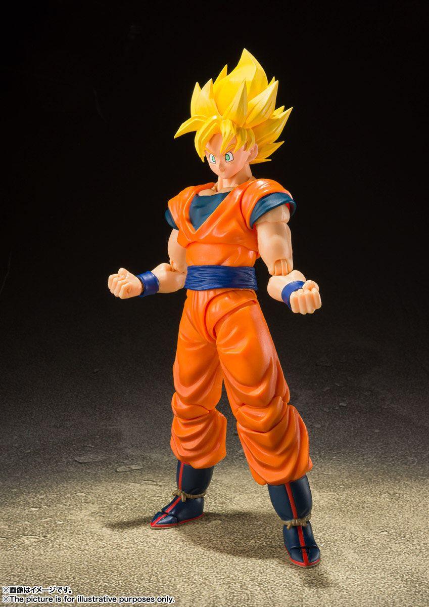 Dragonball Z S.H. Figuarts Actionfigur Super Saiyan Full Power Son Goku 14 cm Figmas Yokina