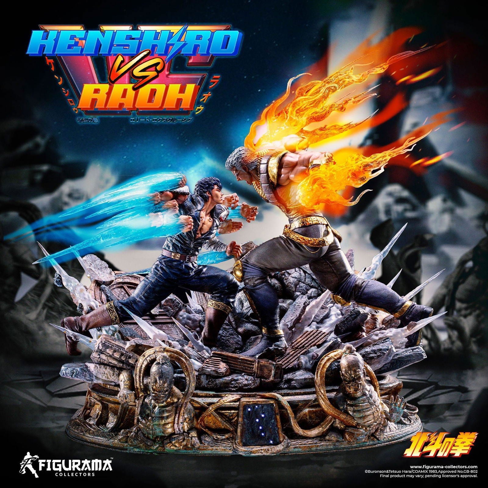 Fist of the North Star Elite Exclusive Statue 1/6 Kenshiro vs Raoh 59 cm Scalefiguren Yokina