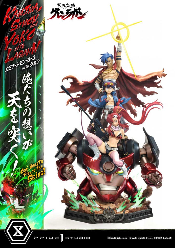 Gurren Lagann Ultimate Premium Masterline Series Statue 1/4 Kamina, Simon & Yoko with Lagann 97 cm Scalefiguren Yokina