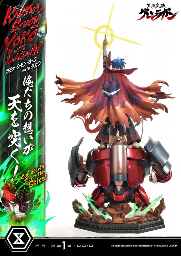 Gurren Lagann Ultimate Premium Masterline Series Statue 1/4 Kamina, Simon & Yoko with Lagann Deluxe Version 97 cm Scalefiguren Yokina