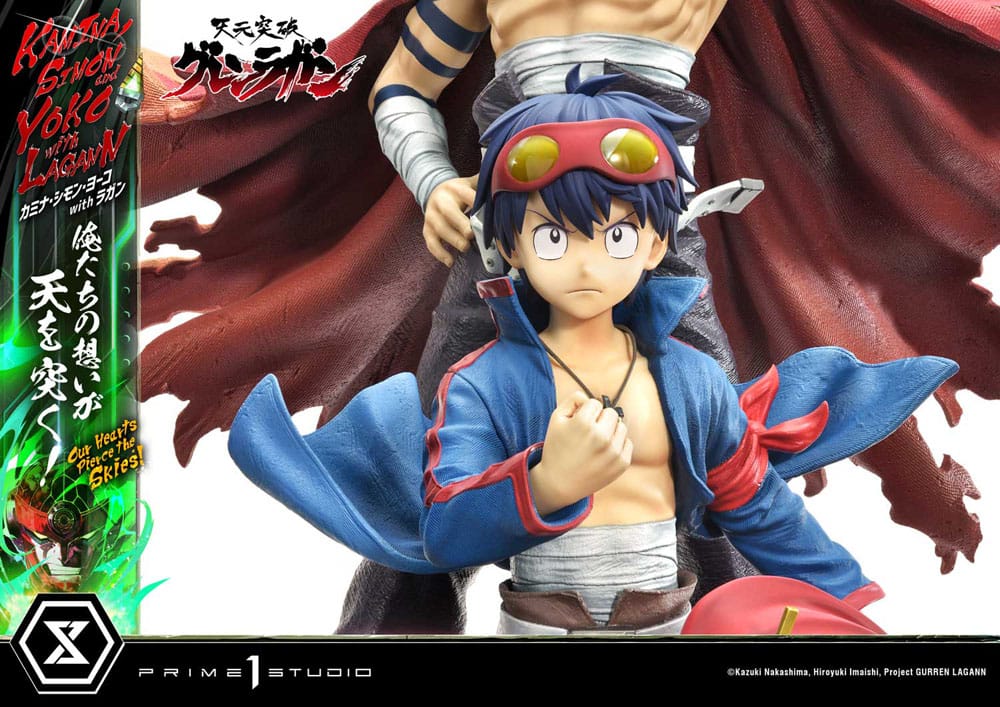 Gurren Lagann Ultimate Premium Masterline Series Statue 1/4 Kamina, Simon & Yoko with Lagann Deluxe Version 97 cm Scalefiguren Yokina