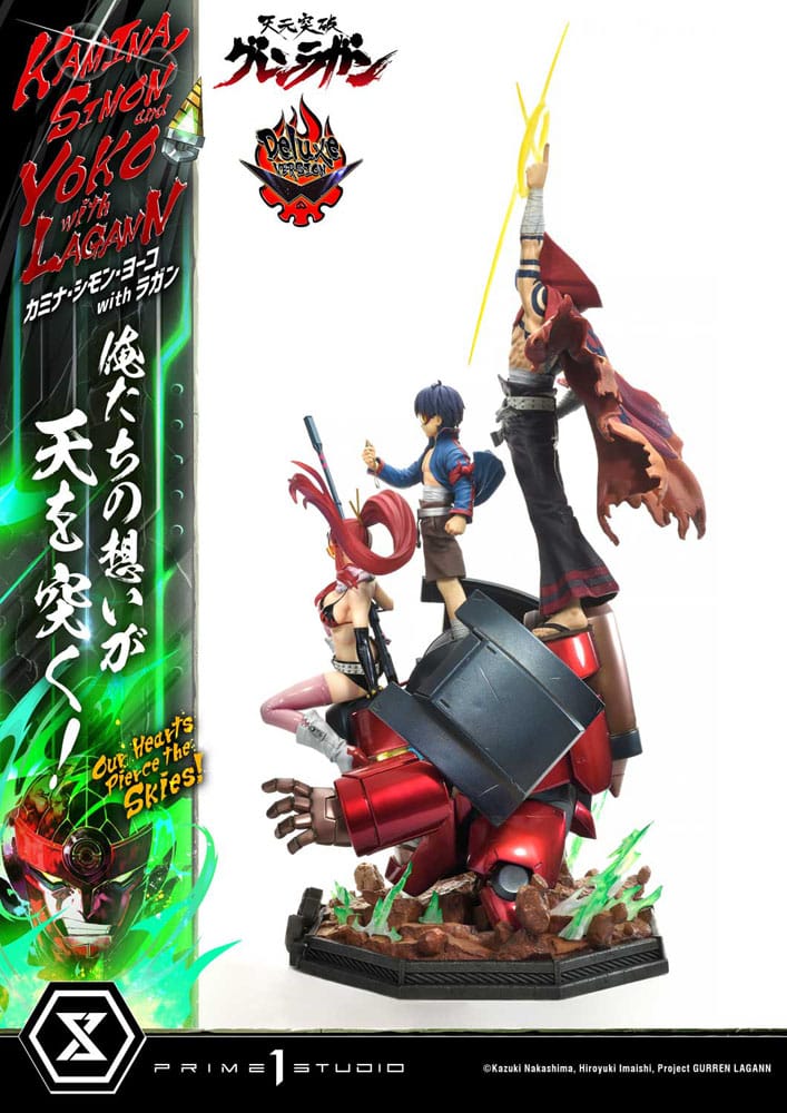 Gurren Lagann Ultimate Premium Masterline Series Statue 1/4 Kamina, Simon & Yoko with Lagann Deluxe Version 97 cm Scalefiguren Yokina