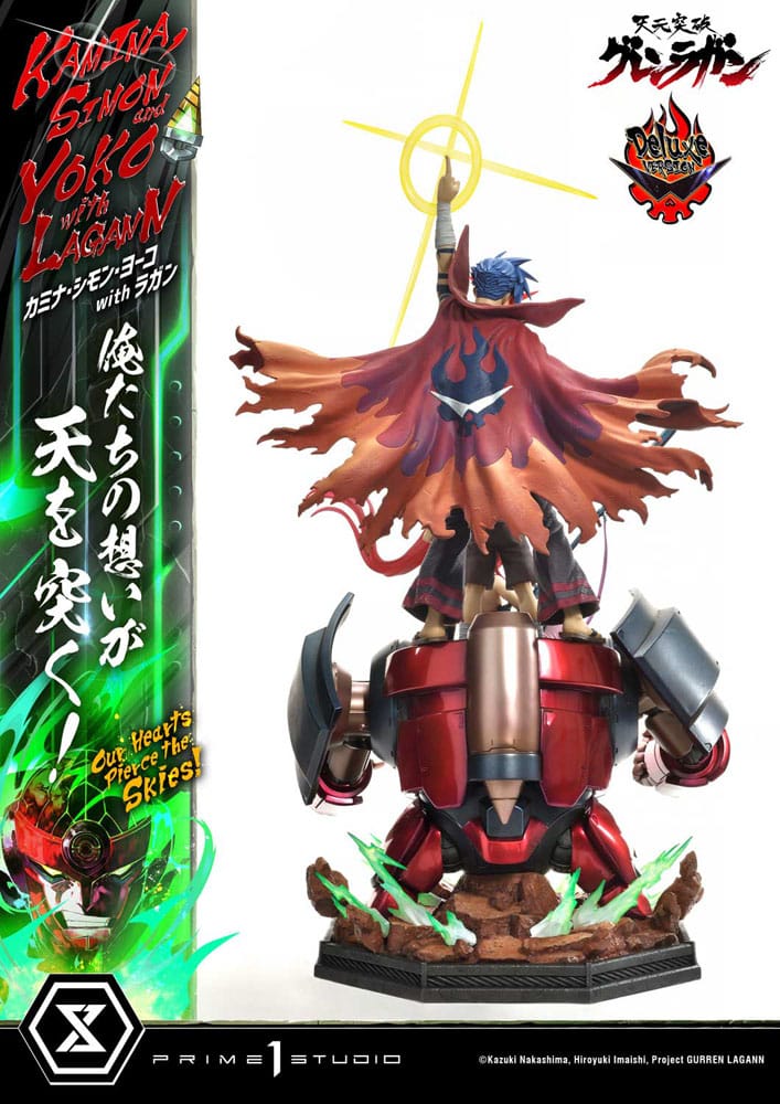 Gurren Lagann Ultimate Premium Masterline Series Statue 1/4 Kamina, Simon & Yoko with Lagann Deluxe Version 97 cm - Scalefiguren - Yokina
