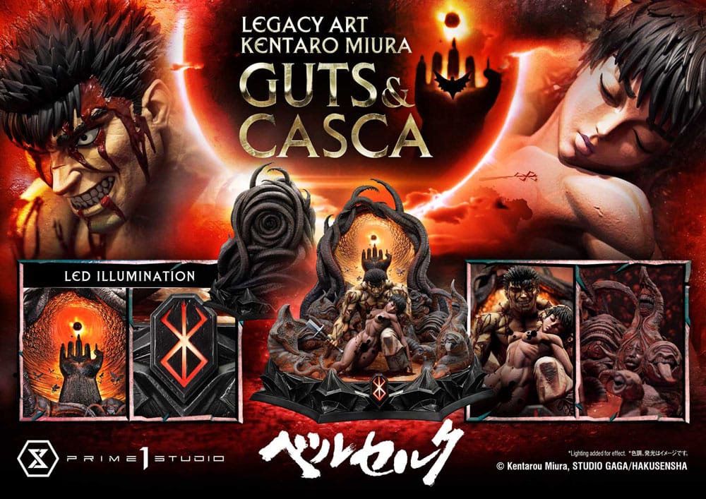 Guts & Casca Bonus Version Ultimate Legacy Art Kentaro Miura Statue 1/4 72 cm Berserk Scalefiguren Yokina