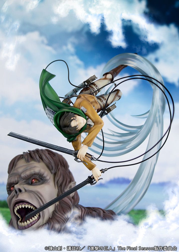 Levi vs Beast Titan Ver. PVC Statue 1/7 28 cm Attack on Titan Scalefiguren Yokina