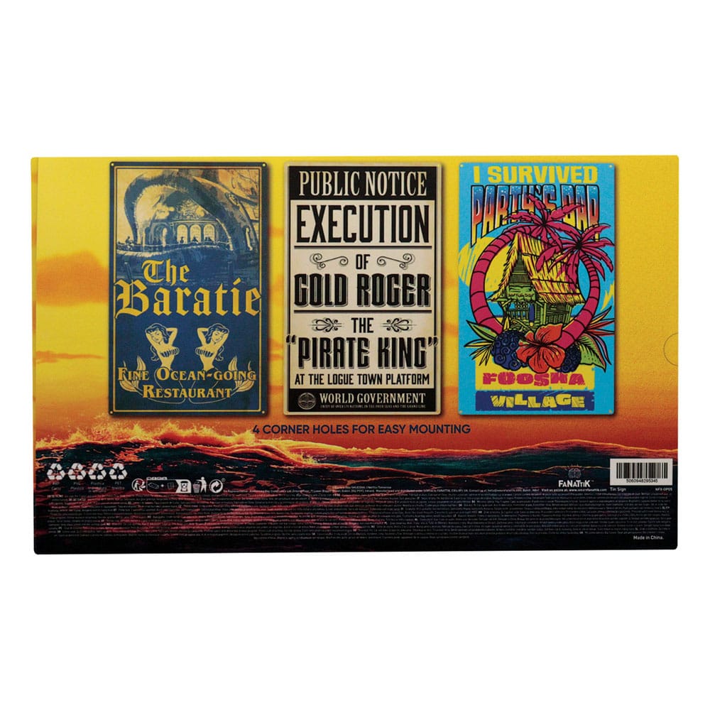 One Piece Blechschilder 3er Set Blechschilder Yokina