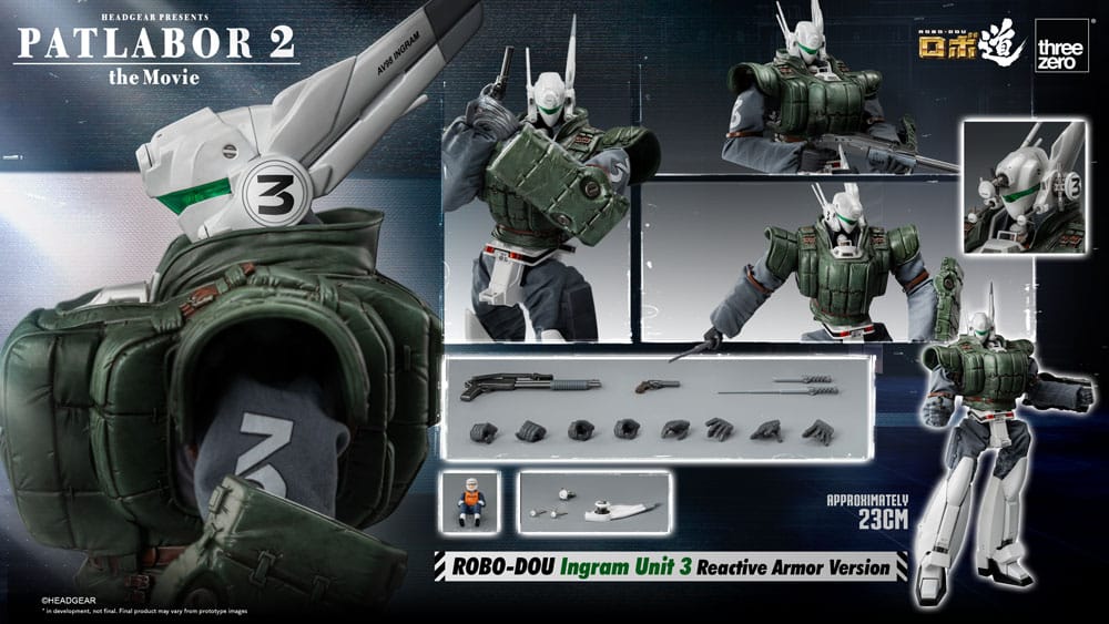 Patlabor 2: The Movie Robo-Dou Actionfigur Ingram Unit 3 Reactive Armor Version 23 cm Figmas Yokina