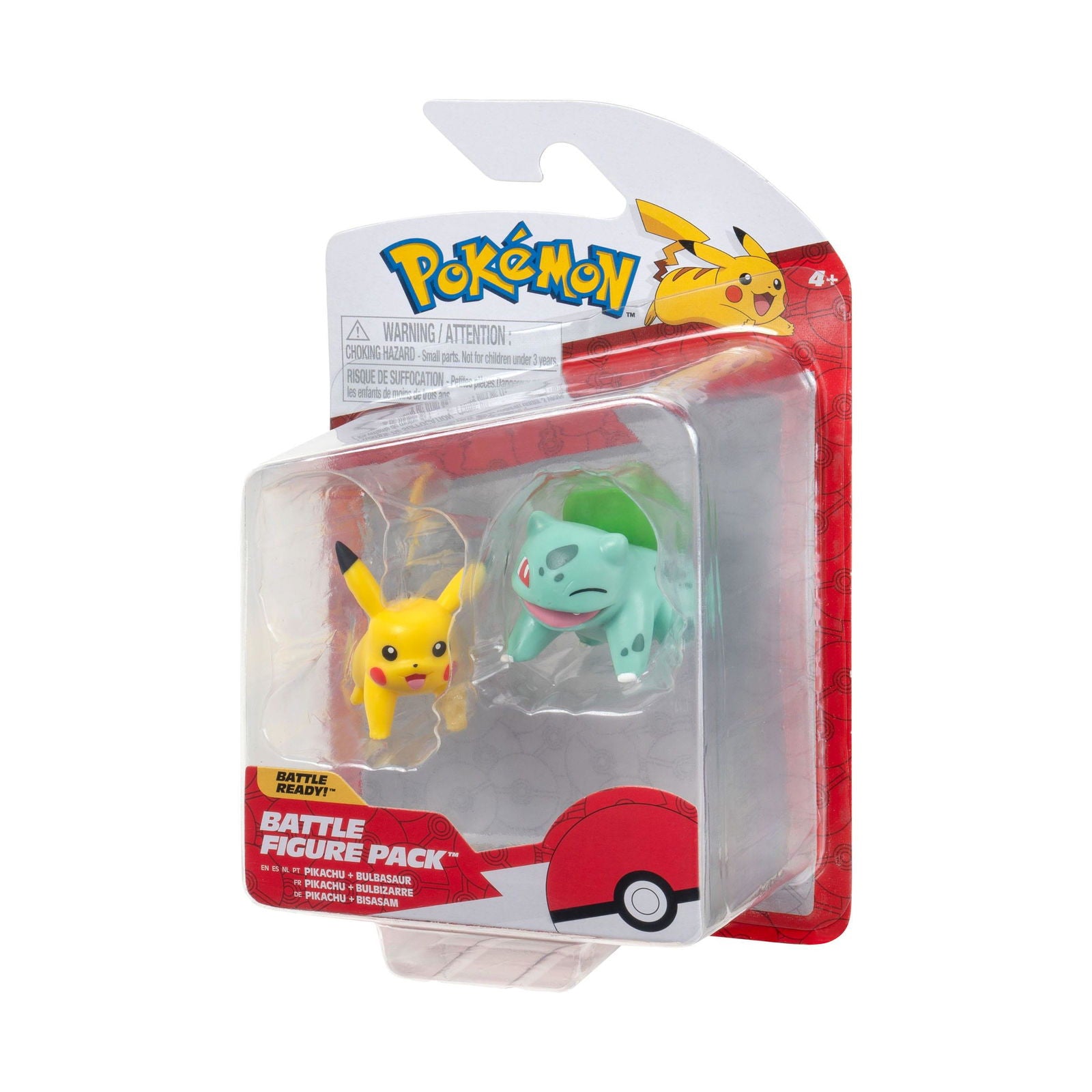Pokémon Battle Figure First Partner Set Figuren 2er-Pack Bisasam #2, Pikachu #1 Minifiguren Yokina