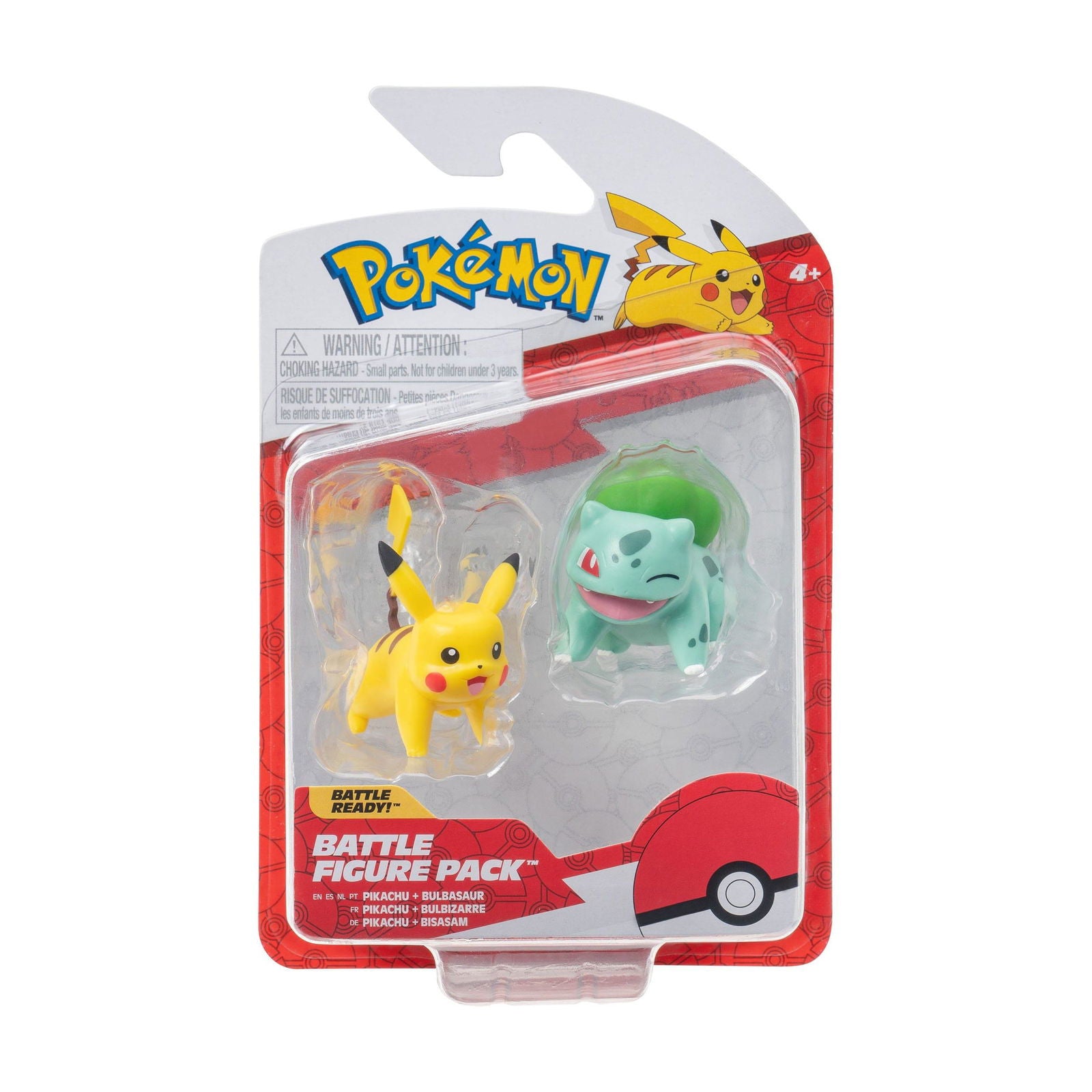 Pokémon Battle Figure First Partner Set Figuren 2er-Pack Bisasam #2, Pikachu #1 Minifiguren Yokina