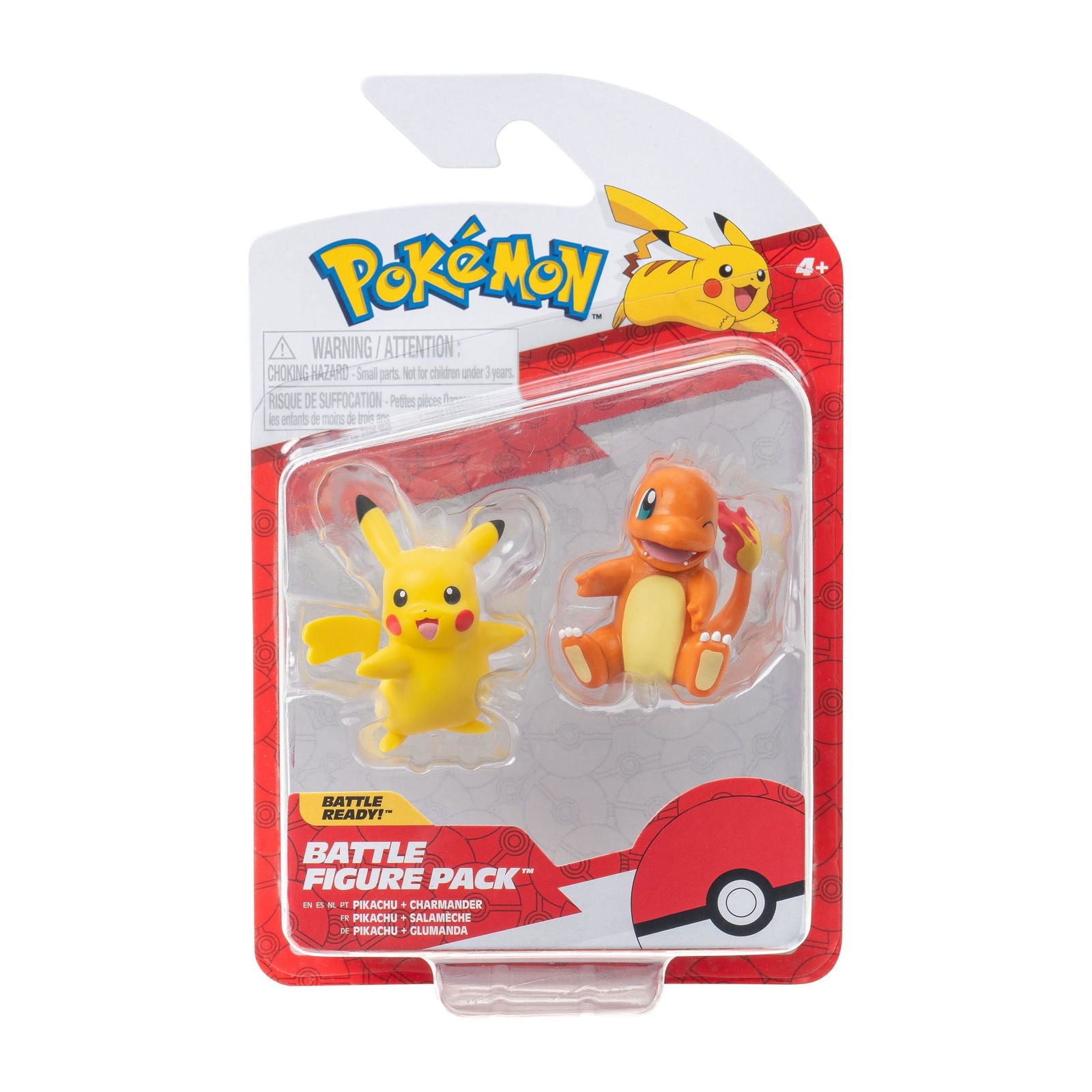 Pokémon Battle Figure First Partner Set Figuren 2er-Pack Glumanda #2, weiblicher Pikachu Minifiguren Yokina