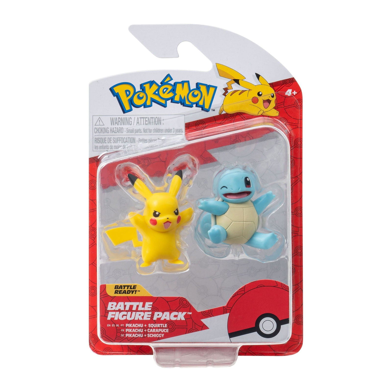 Pokémon Battle Figure First Partner Set Figuren 2er-Pack Shiggy #2, Pikachu #9 Minifiguren Yokina