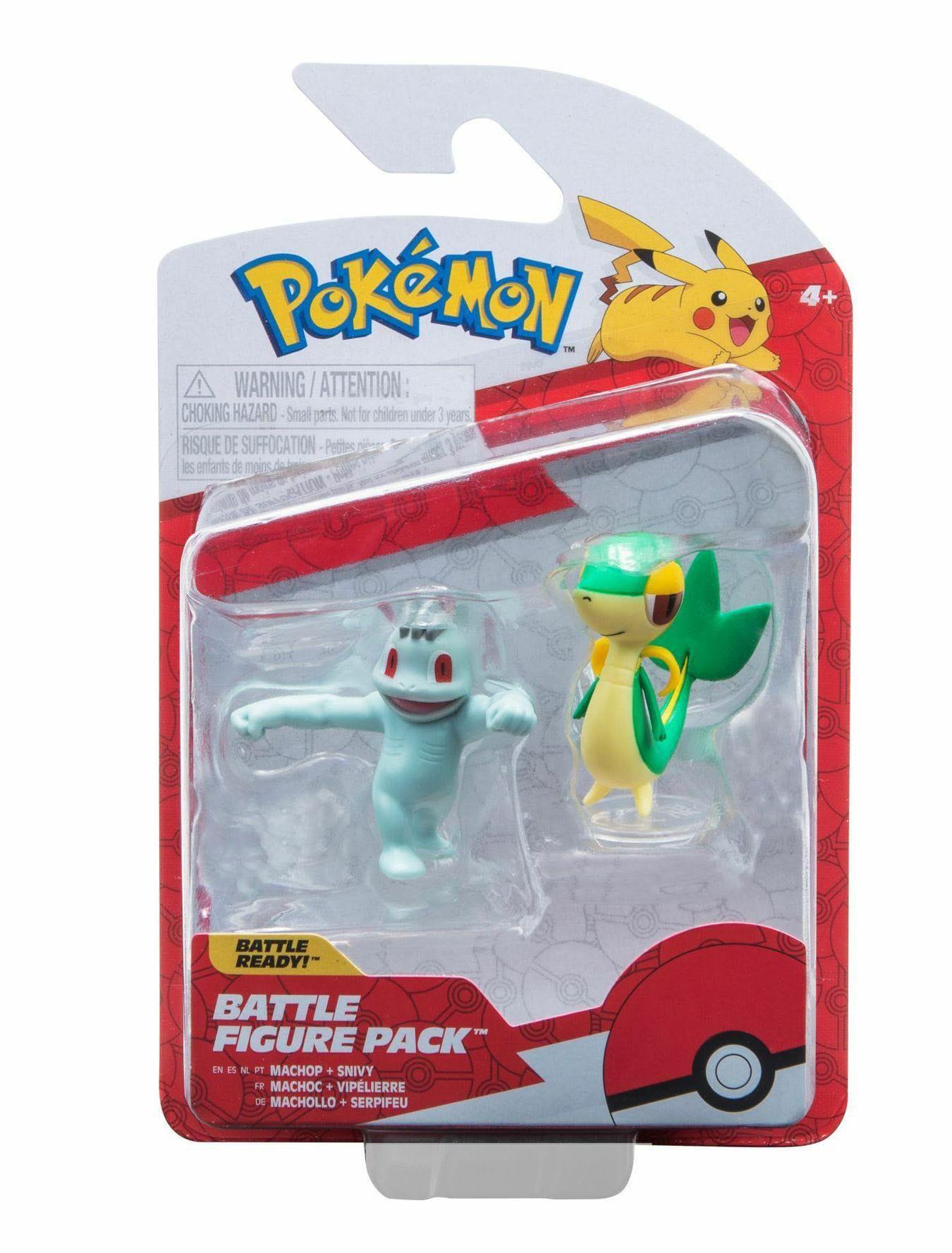 Pokémon Battle Figure Set Figuren 2er-Pack Machollo, Serpifeu Minifiguren Yokina