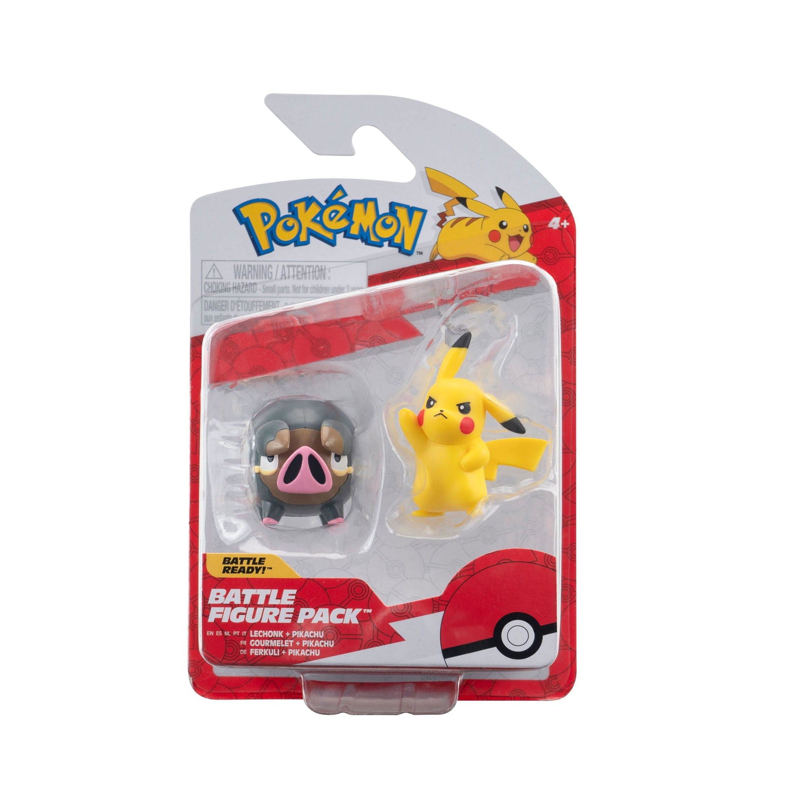 Pokémon Battle Figure Set Figuren 2er-Pack Pikachu #5, Ferkuli 5 cm Minifiguren Yokina