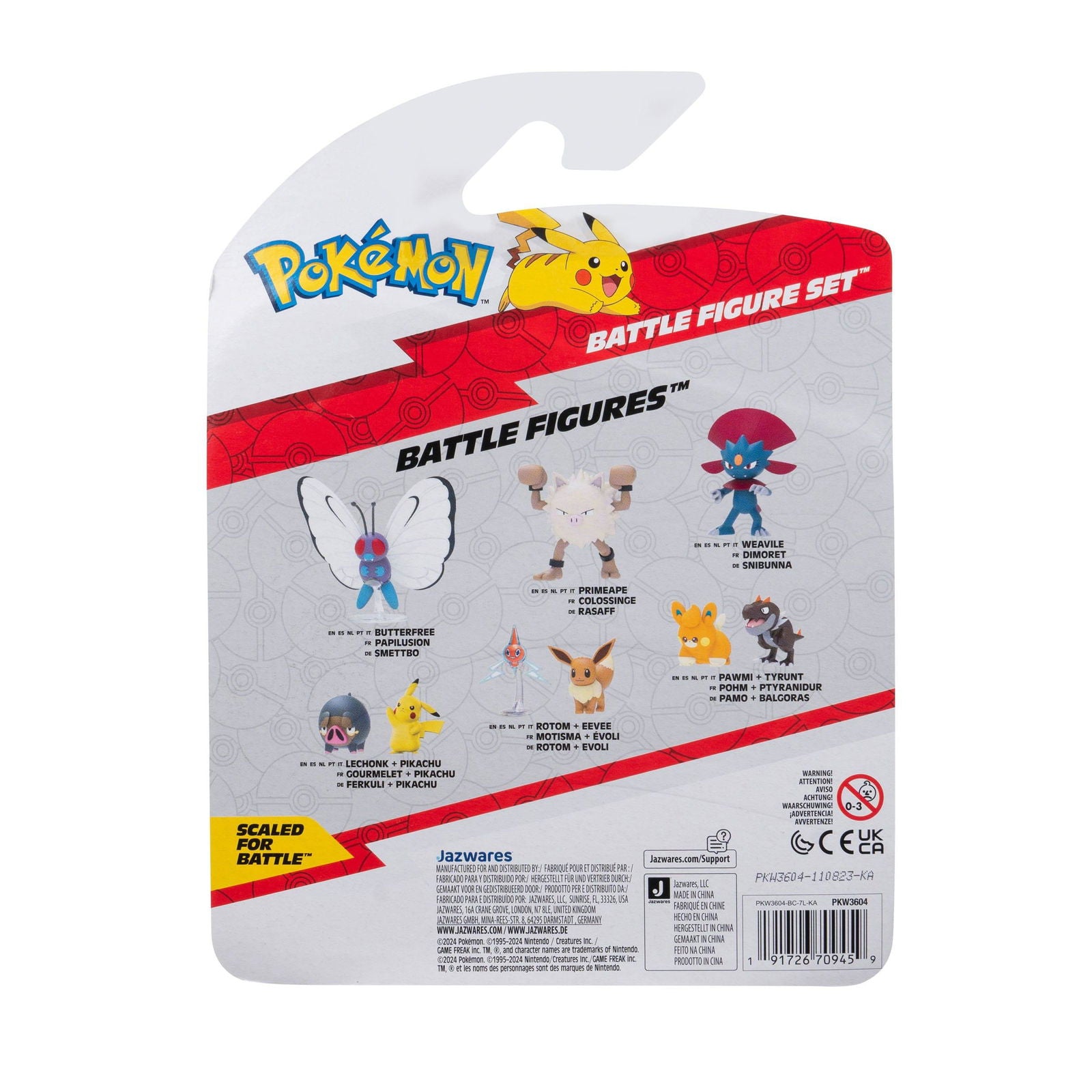 Pokémon Battle Figure Set Figuren 3er-Pack Plinfa, Traunfugil, Magmar 5 cm Minifiguren Yokina
