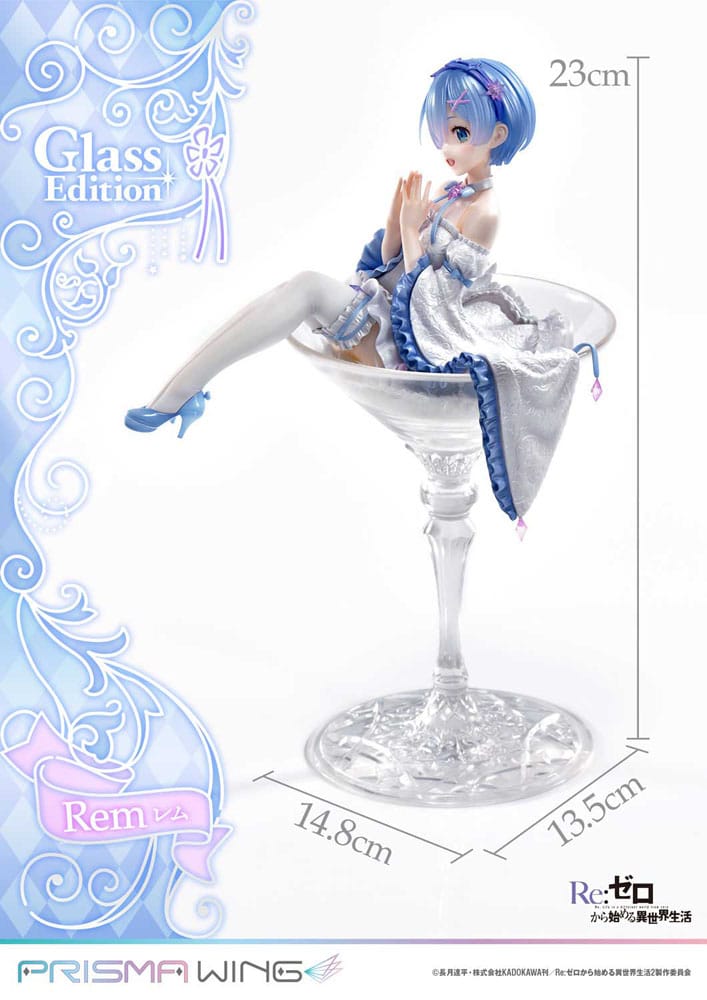 Re:Zero - Starting Life in Another World Prisma Wing PVC Statue 1/7 Rem Glass Edition 23 cm Scalefiguren Yokina