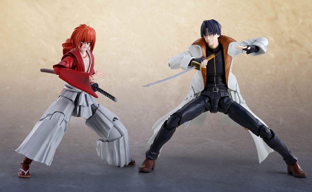 Rurouni Kenshin: Meiji Swordsman Romantic Story S.H. Figuarts Actionfigur Aoshi Shinomori 17 cm Figmas Yokina