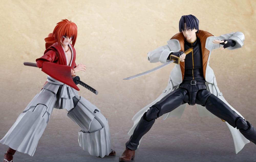 Rurouni Kenshin: Meiji Swordsman Romantic Story S.H. Figuarts Actionfigur Aoshi Shinomori 17 cm Figmas Yokina