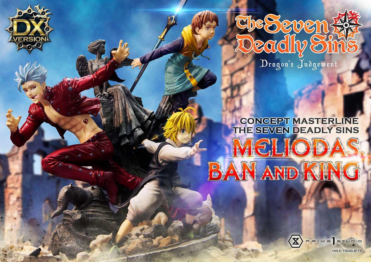 Seven Deadly Sins Concept Masterline Series Statue Meliodas, Ban and King 55 cm DELUXE Scalefiguren Yokina