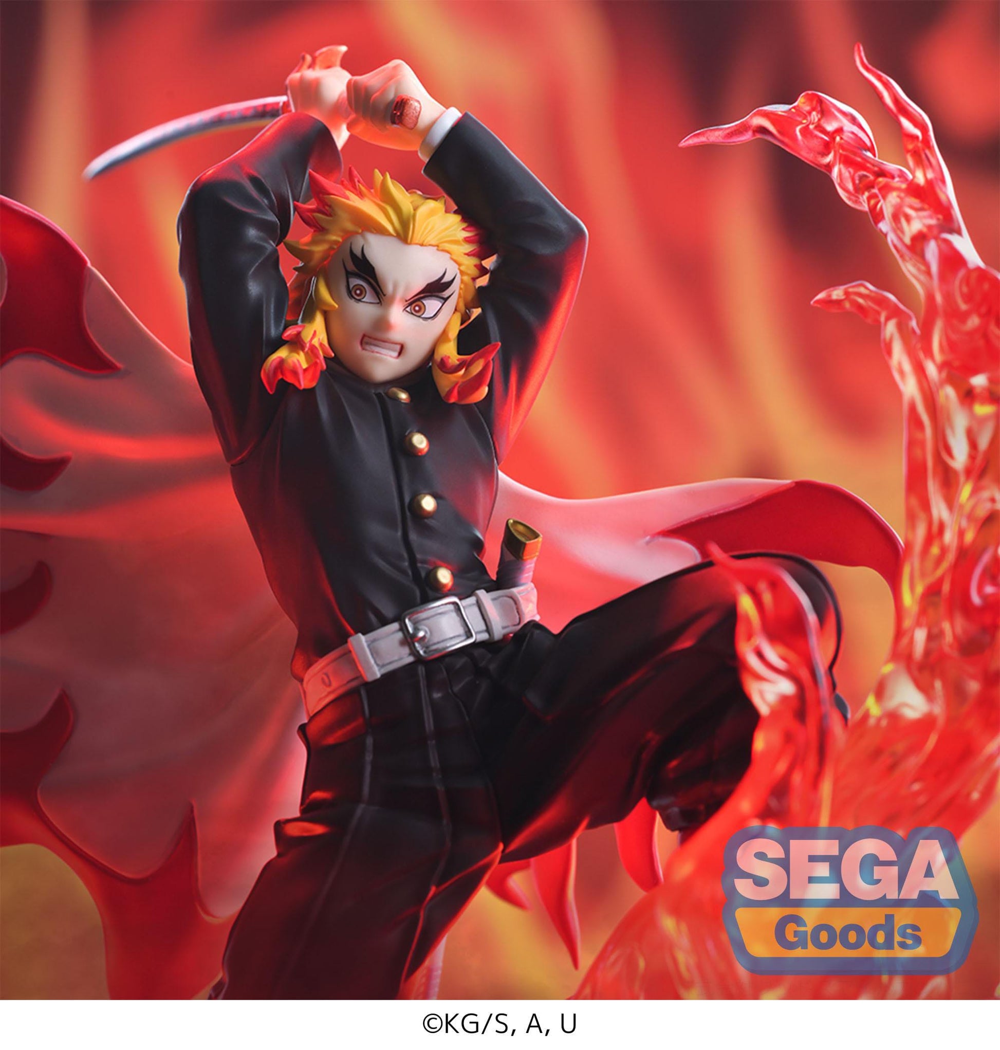 Demon Slayer: Kimetsu no Yaiba Xross Link Anime PVC Statue Kyojuro Rengoku 15 cm Prizefiguren Yokina