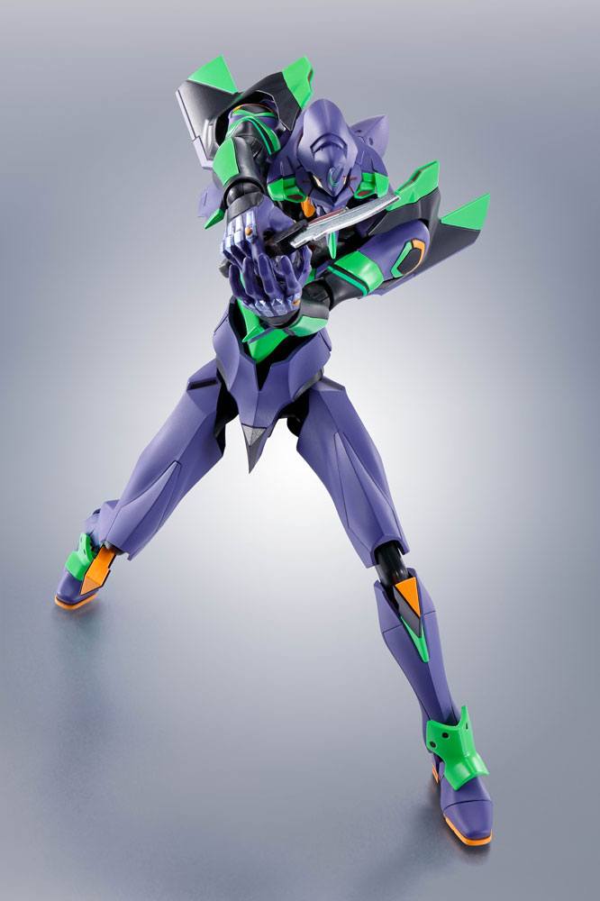 Evangelion: 3.0+1.0 Thrice Upon a Time Robot Spirits Actionfigur (Side EVA) Evangelion Test Type-01 + Spear of Cassius Renewal Color Edition Reissue Figmas Yokina