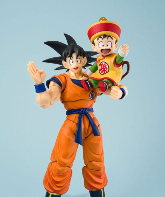 Dragon Ball Z S.H.Figuarts Actionfigur Son Goku & Son Gohan Kid & Kintoun 14 cm & 6 cm Figmas Yokina