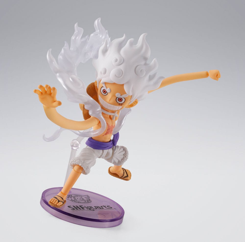 One Piece World Collactable Figures x S.H. Figuarts Actionfigur Monkey D. Ruffy Gear 5 8 cm Figmas Yokina