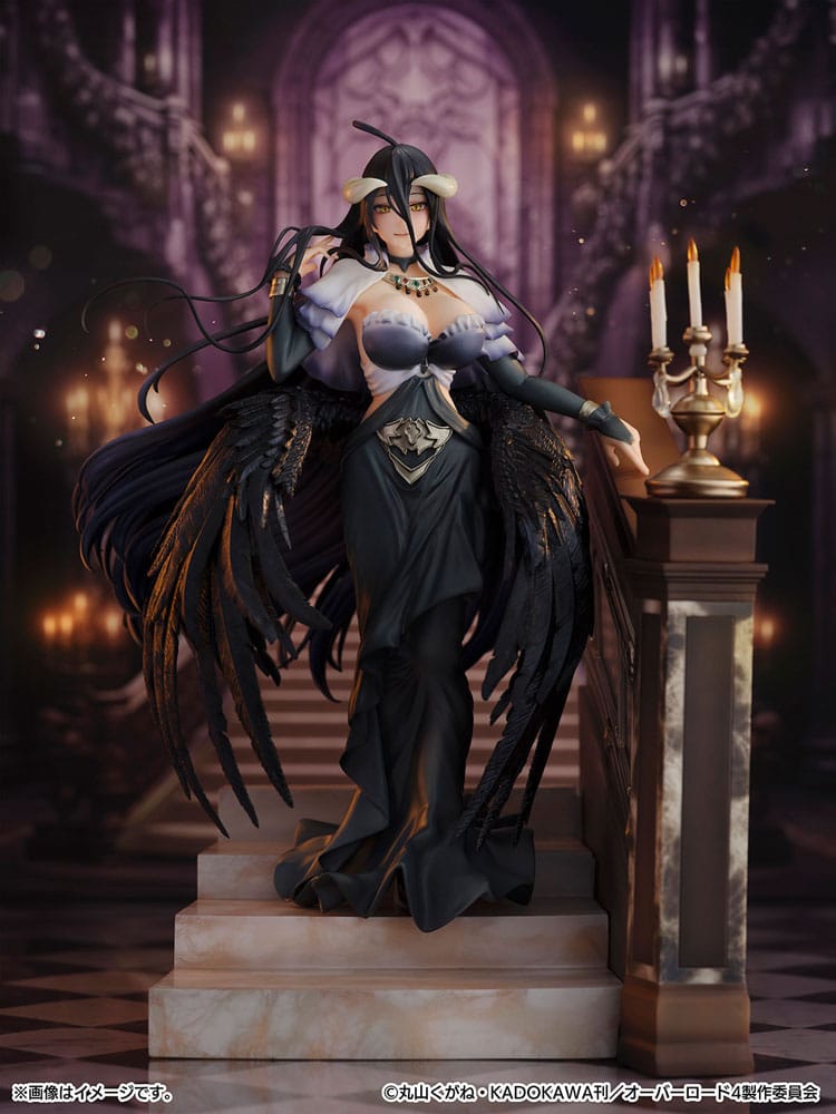 Overlord SHIBUYA SCRAMBLE FIGURE PVC Statue 1/7 Albedo Jet Black Dress Ver. 28 cm Scalefiguren Yokina