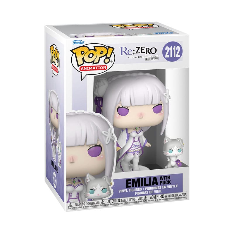 Re:Zero POP!&Buddy Animation Vinyl Figuren Emilia w/Puck 9 cm Funko POP! Yokina
