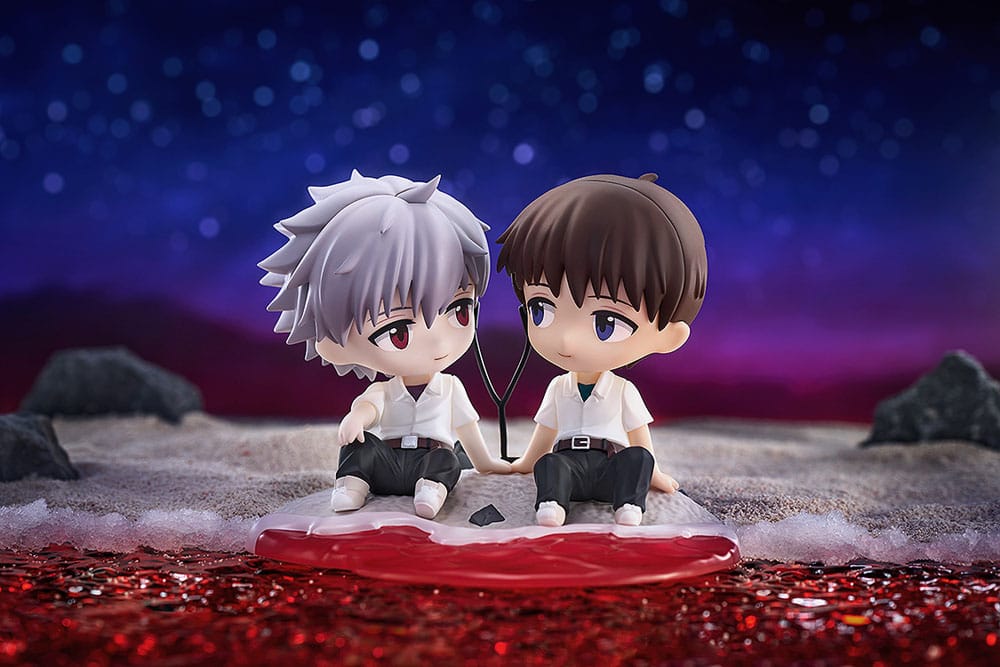 Rebuild of Evangelion Chibi Figur Shinji Ikari & Kaworu Nagisa 8 cm Minifiguren Yokina
