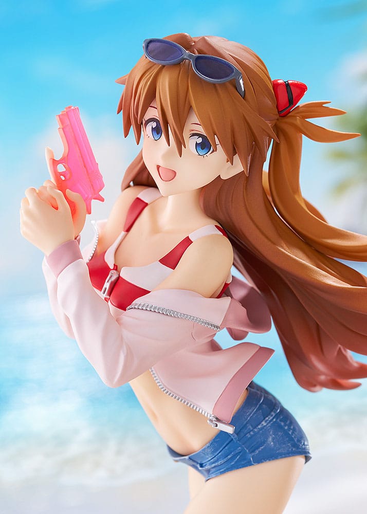 Rebuild of Evangelion Pop Up Parade L PVC Statue Beach Queens: Asuka Shikinami Langley 22 cm Prizefiguren Yokina