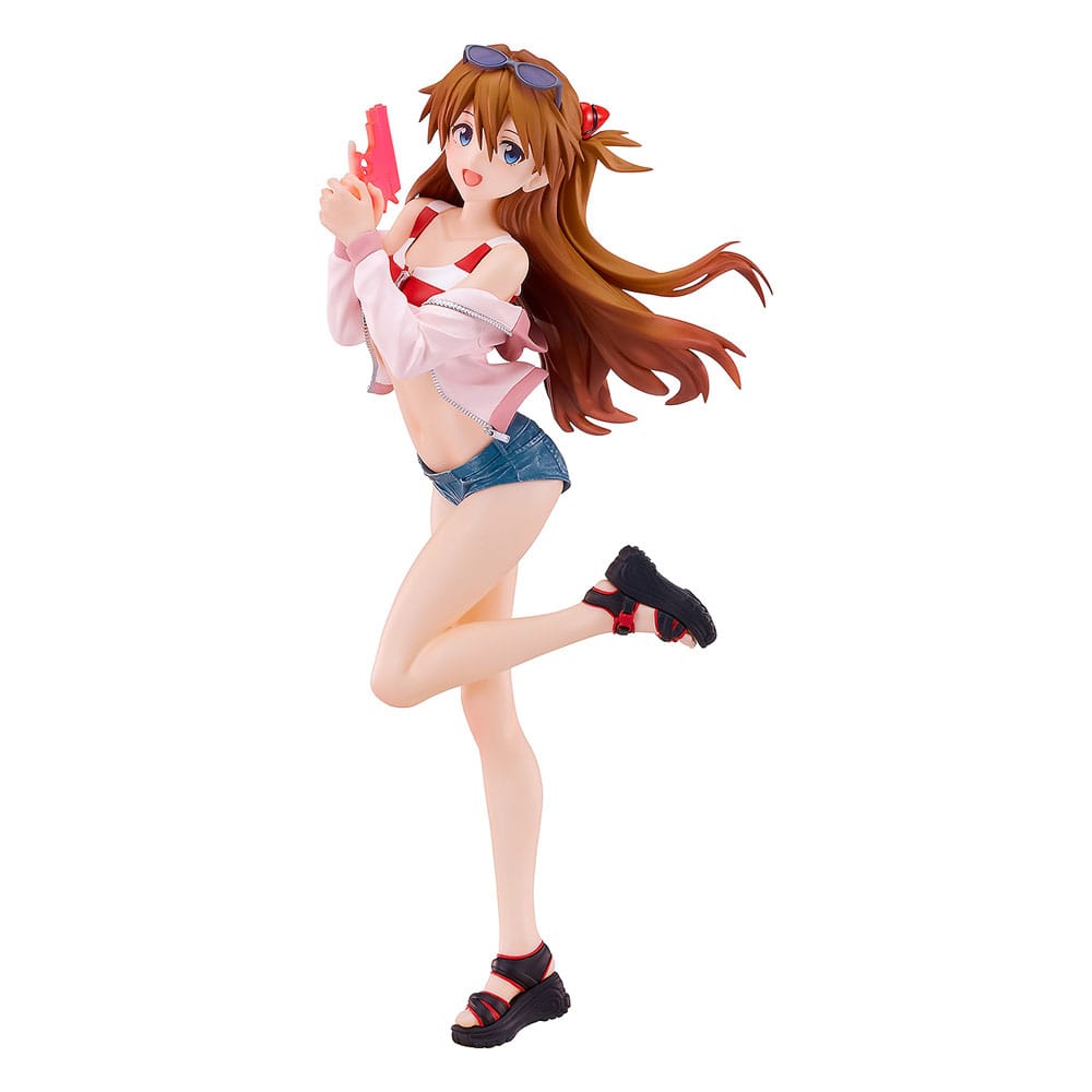 Rebuild of Evangelion Pop Up Parade L PVC Statue Beach Queens: Asuka Shikinami Langley 22 cm Prizefiguren Yokina