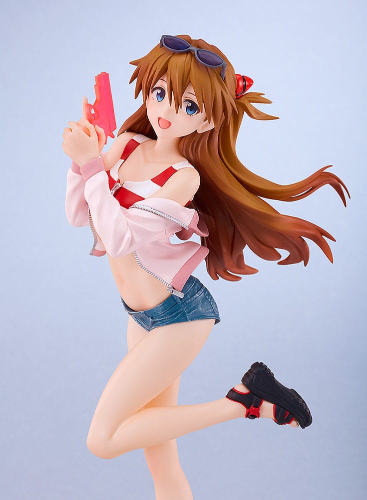 Rebuild of Evangelion Pop Up Parade L PVC Statue Beach Queens: Asuka Shikinami Langley 22 cm Prizefiguren Yokina