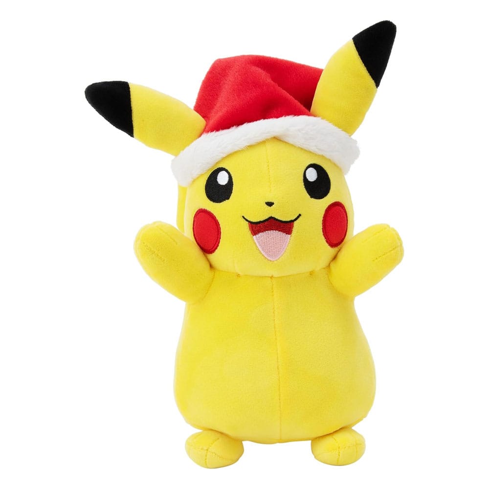 Pokémon Plüschfigur Winter Pikachu mit Weihnachtsmütze 20 cm Plüschtier Yokina