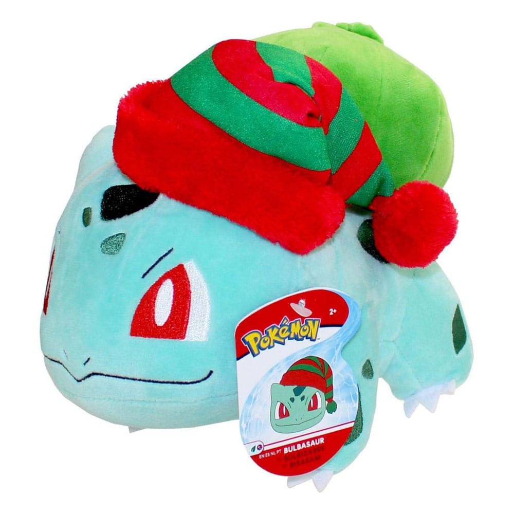 Pokémon Plüschfigur Winter Bisasam mit Weihnachtsmütze 20 cm Plüschtier Yokina