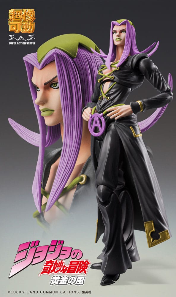 JoJo's Bizarre Adventure Part 5 Super Action Actionfigur Chozokado Leone Abbacchio Black Ver. 16 cm Figmas Yokina