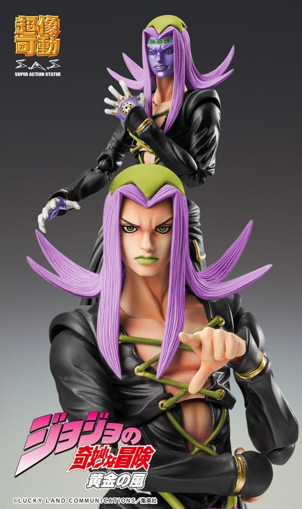 JoJo's Bizarre Adventure Part 5 Super Action Actionfigur Chozokado Leone Abbacchio Black Ver. 16 cm Figmas Yokina