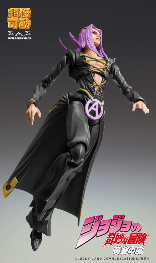 JoJo's Bizarre Adventure Part 5 Super Action Actionfigur Chozokado Leone Abbacchio Black Ver. 16 cm Figmas Yokina