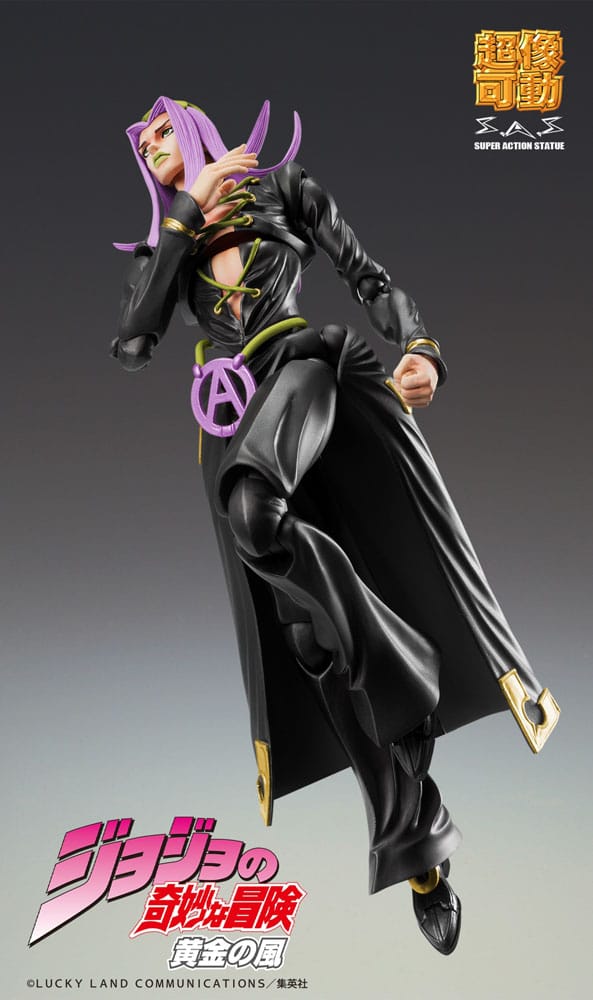 JoJo's Bizarre Adventure Part 5 Super Action Actionfigur Chozokado Leone Abbacchio Black Ver. 16 cm Figmas Yokina