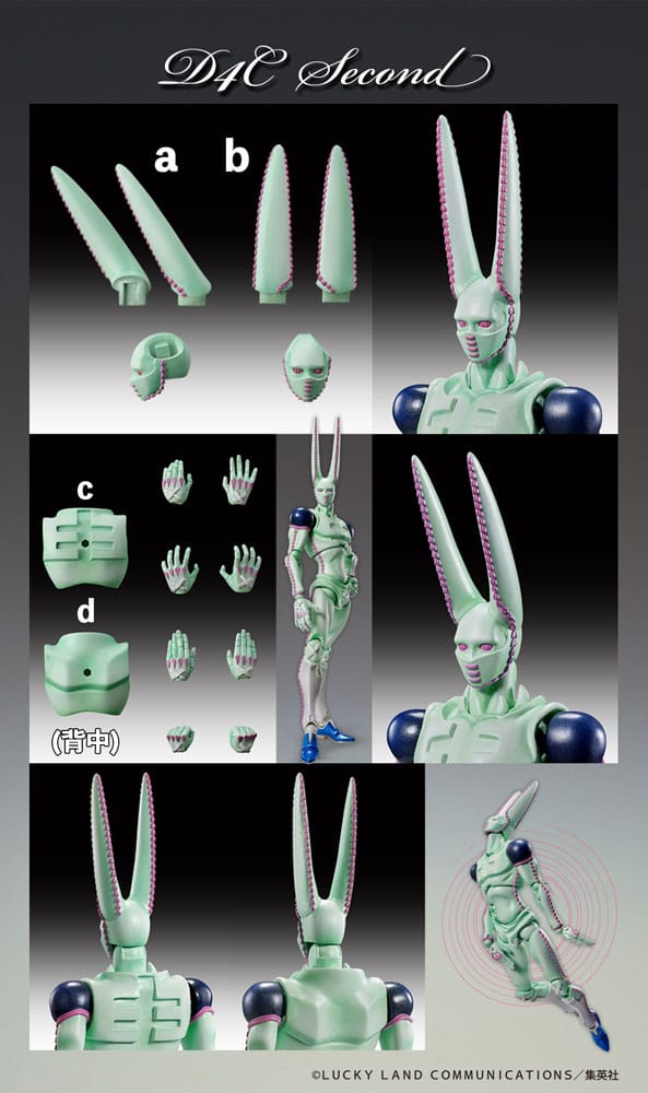 JoJo's Bizarre Adventure Part7 Steel Ball Run Super Action Actionfigur Chozokado D4C Second 20 cm Figmas Yokina