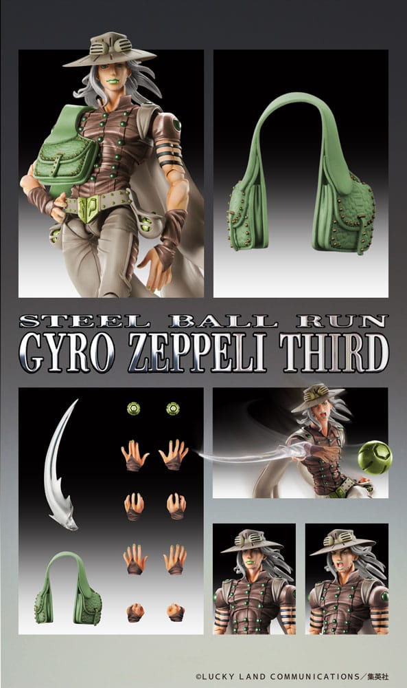 JoJo's Bizarre Adventure Part7 Steel Ball Run Super Action Actionfigur Chozokado Johnny Joestar Second 15 cm Figmas Yokina